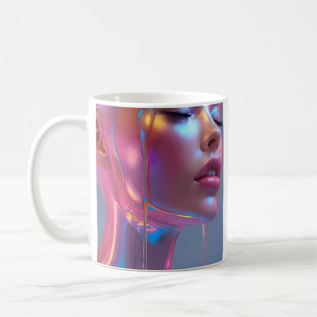 Caneca De Café Graça Neon Líquido (Esquerda)