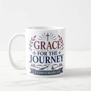 Caneca De Café Graça Para a Jornada Citação de Fé Cristã
