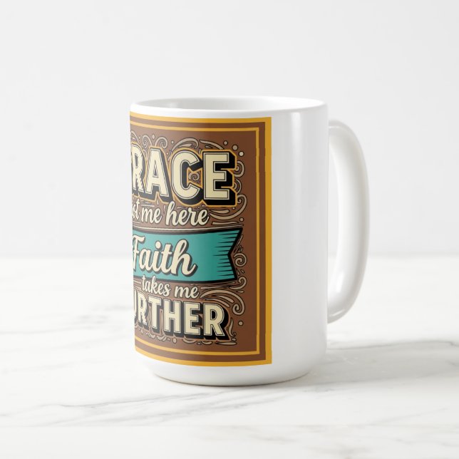 Caneca De Café Grace me trouxe aqui, design (Frente Esquerda)