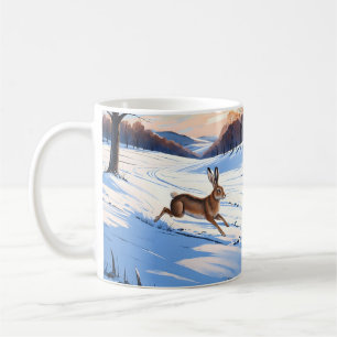 Caneca De Café Graceful Bounds of Hare : Cheio da alegria do inve