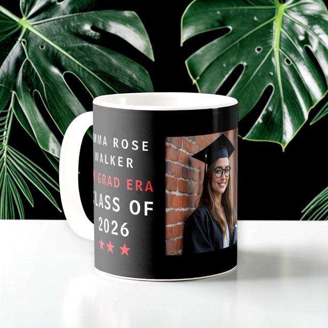 Caneca De Café Grad Era Class of 2026 Graduation Photo Mug (Criador carregado)