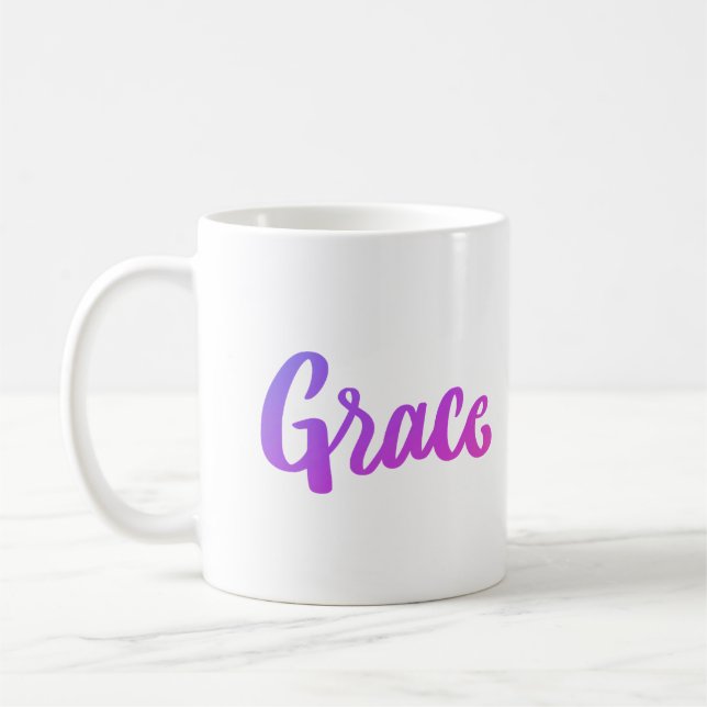 Caneca De Café Gradação Roxo E Rosa (Esquerda)