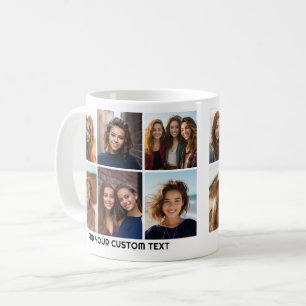 Caneca De Café Grade de colagem de 6 fotos - Mesmas fotos em ambo