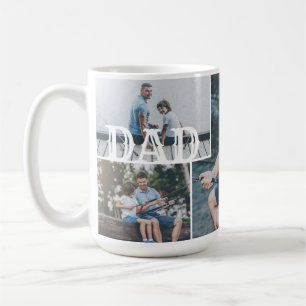 Caneca De Café Grade de Colagem de Fotos Personalizada Moderna do