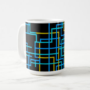 Caneca De Café Grade Neon Futurístico