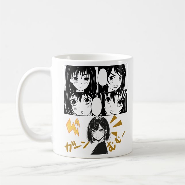 Caneca De Café Grades anime emocionais. Sem BG (Esquerda)