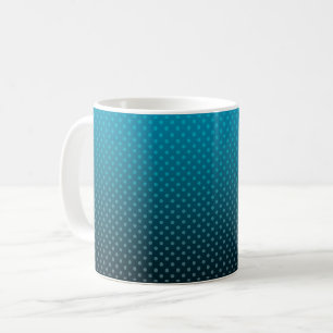 Caneca De Café gradiente azul com pequenas bolinhas