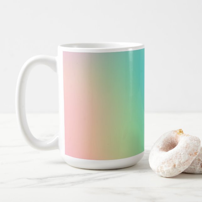 Caneca De Café Gradiente belo arco-íris (Com Donut)