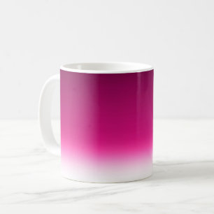 Caneca De Café Gradiente branco rosa borgonha
