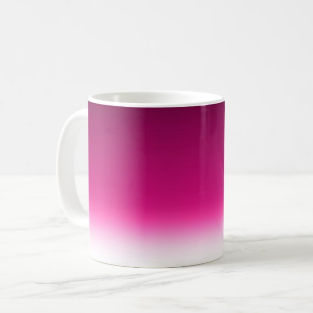 Caneca De Café Gradiente branco rosa borgonha (Frente Esquerda)