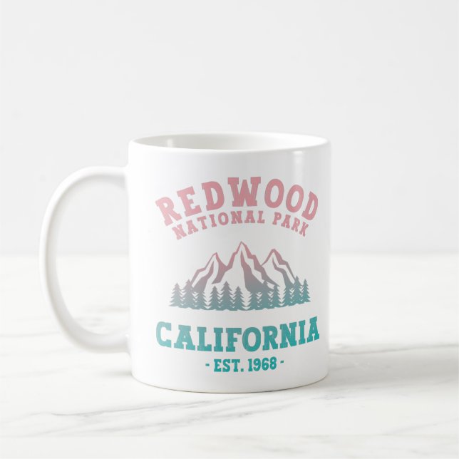 Caneca De Café Gradiente da Califórnia no Parque Nacional Redwood (Esquerda)