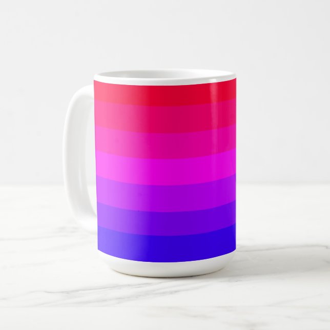 Caneca De Café Gradiente de Ombre Colorido Divertido (Frente Esquerda)