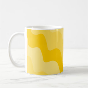 Caneca De Café Gradiente de ondas amarelas do oceano