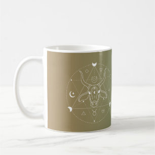 Caneca De Café Gradiente de sigla de estrela do horóscopo Taurus