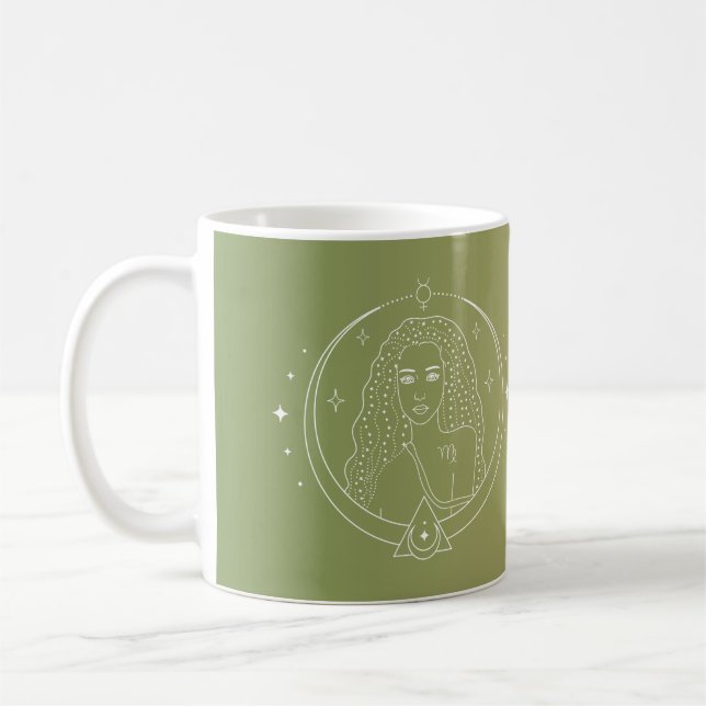 Caneca De Café Gradiente de sinal de estrela do horóscopo do Virg (Esquerda)