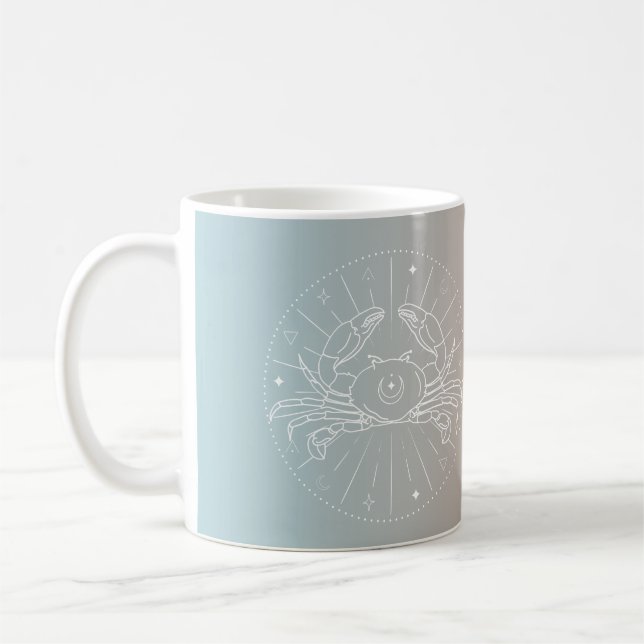 Caneca De Café gradiente de sinal de estrela do horóscopo zodiaco (Esquerda)