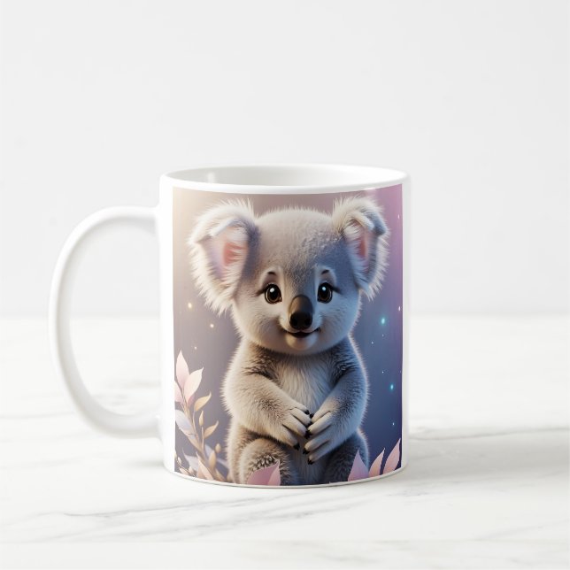 Caneca De Café Gradiente de Sonho Fantasia e Bonita Koala (Esquerda)