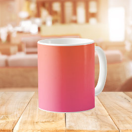 Caneca De Café Gradiente Laranja e Rosa