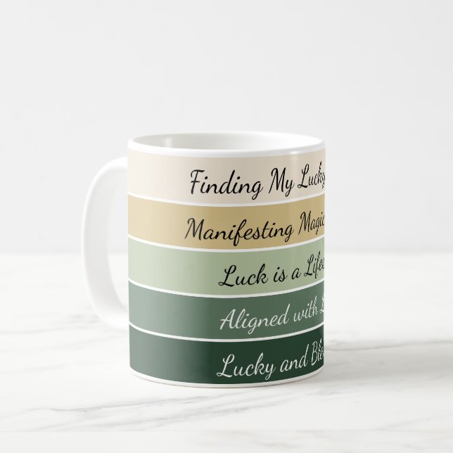 Caneca De Café Gradiente Moderno do Dia de São Patrício (Frente Esquerda)