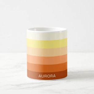 Caneca De Café Gradiente Motivacional com Nome Personalizado