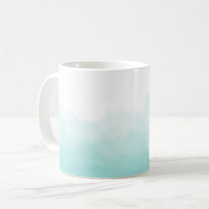 Caneca De Café Gradiente Ombre Moderno Turquesa Watercolor Mug