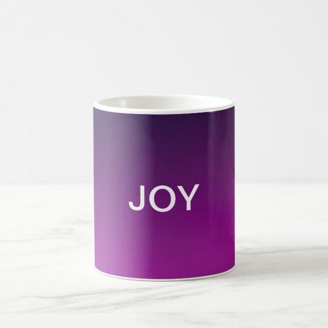 Caneca De Café Gradiente Ombre Roxo Moderno & Texto Branco Editáv (Centro)