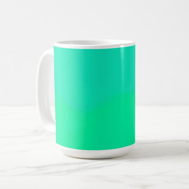 Caneca De Café Gradiente Verde Primavera (Frente Esquerda)
