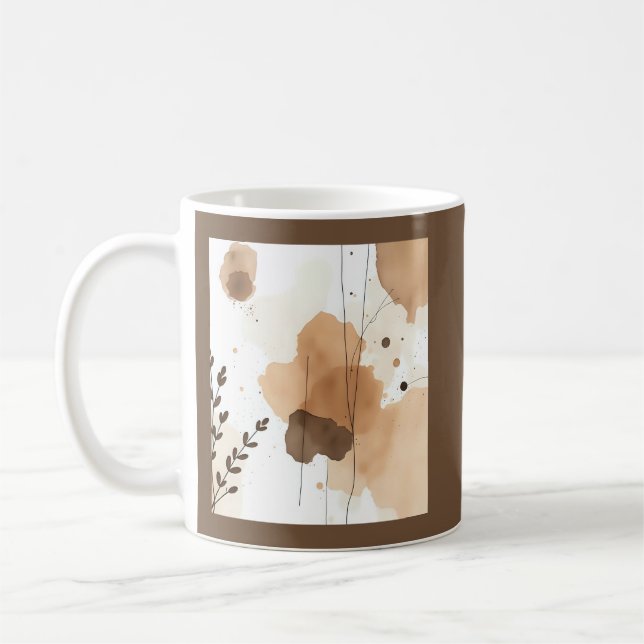 Caneca De Café Gradientes orgânicos bege e castanho (Esquerda)