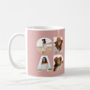 Caneca De Café Graduação 4 Foto personalizada, cor-de-rosa, mod