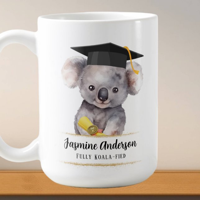 Caneca De Café Graduação Bela Koala personalizada (Criador carregado)