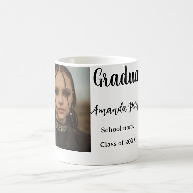 Caneca De Café Graduação clássica adicione nome de foto classe an (Centro)