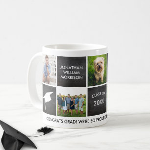Caneca De Café Graduação - Colagem de Fotografias Personalizada