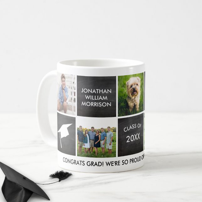 Caneca De Café Graduação - Colagem de Fotos Personalizada Classe  (Criador carregado)