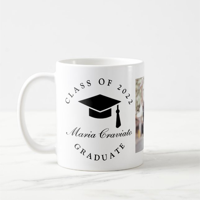 Caneca De Café Graduação com Letra Clássica com imagem (Esquerda)