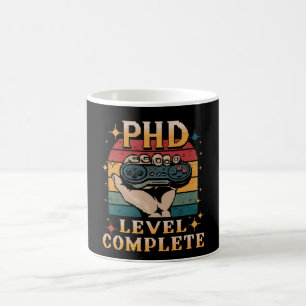 Caneca De Café Graduação Completa Nível Doutorado Jogos de Doutor