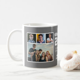 Caneca De Café Graduação da Colagem de Fotos Moderna com Tipograf