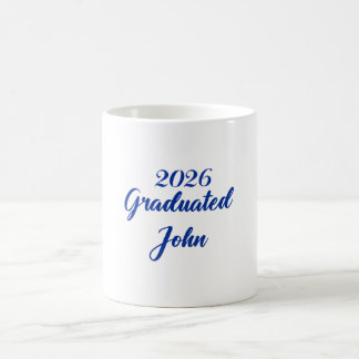 Caneca De Café Graduação da turma azul de 2026 | Graduado de 2026