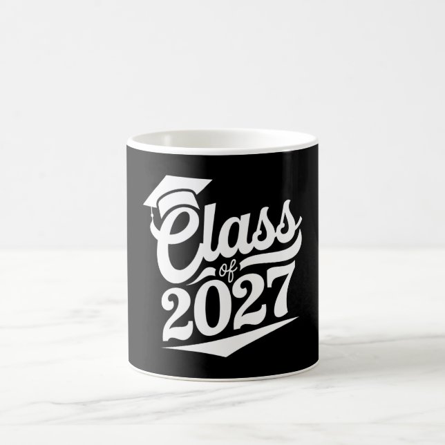 Caneca De Café Graduação da Turma de 2027 Graduado (Centro)