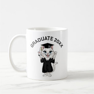 Caneca De Café Graduação de Cat Personalizada