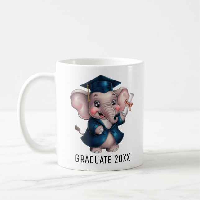 Caneca De Café Graduação de elefante (Esquerda)