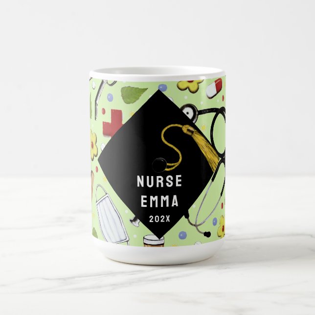 Caneca De Café Graduação de Enfermeiros 2025 (Centro)