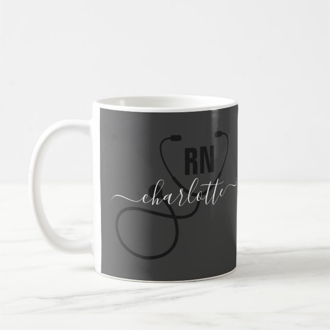 Caneca De Café Graduação de Enfermeiros Registrados Personalizado (Esquerda)