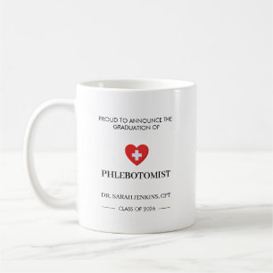Caneca De Café Graduação de Flebotomista CPT da Turma de 2026