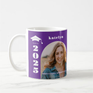 Caneca De Café Graduação de Foto Roxo