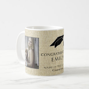 Caneca De Café Graduação de Fotos para Parabéns de Formandos R