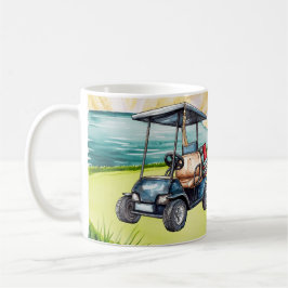 Caneca De Café Graduação de Golfe temática para golfista no green