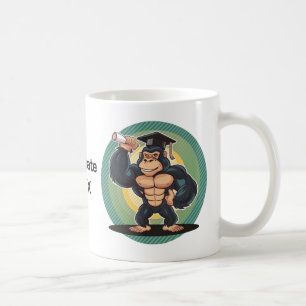 Caneca De Café Graduação de gorila personalizada