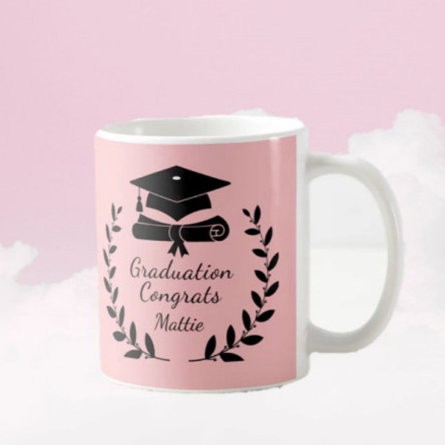 Caneca De Café Graduação de Parabéns clássica e personalizada (Criador carregado)