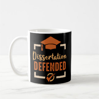 Caneca De Café Graduação de Phd Defendida por Dissertação