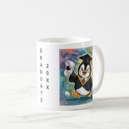 Caneca De Café Graduação de pinguins personalizada